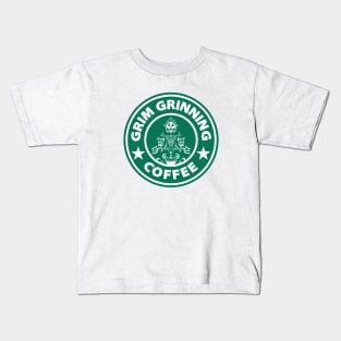 Grim Grinning Coffee Kids T-Shirt